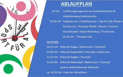 Zeitplan für 7. Inklusives Sportfest steht